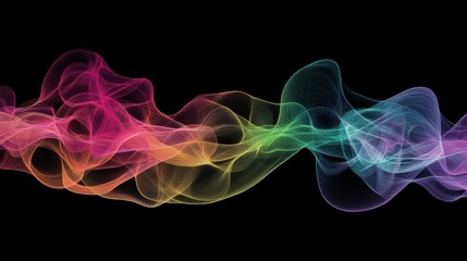 Abstract Rainbow Waves: A Colorful Symphony of Flowing Lines