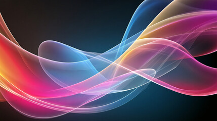 Fototapeta premium Vibrant Abstract Neon Lights: Dynamic Patterns on a Black Background for a Modern Aesthetic Experience