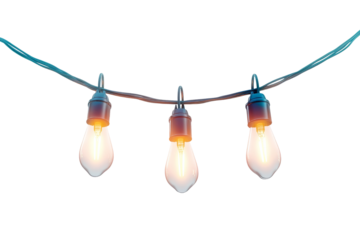 Outdoor decorative string lights garden photography evening warm glow ambiance