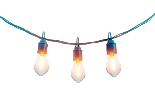 Outdoor decorative string lights garden photography evening warm glow ambiance
