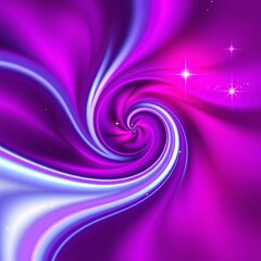 Kaleidoscopic purple-magenta gradients with iridescent blue-silver curves for widescreen digital art backgrounds