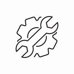 gear wrench icon sign vector