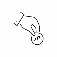 give coin icon sign vector