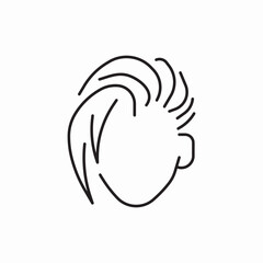 hair style icon sign vector