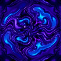 Obraz premium Vibrant Cosmic Nebula in Deep Purples and Blues for Widescreen Backgrounds