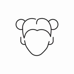 hair style for woman icon sign vector
