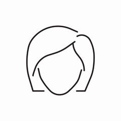 hair style wig side icon sign vector