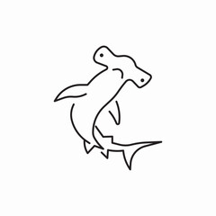 hammerhead shark icon sign vector