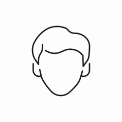 side hair style for men icon sign vector
