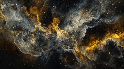 Vibrant cosmic nebula showcasing swirling clouds of gas and dust illuminated by brilliant stars, crafted as a stunning digital art backdrop capturing the essence of deep space.