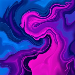 Obraz premium Magnetic Indigo and Magenta Cosmic Storms Abstract for Phone Cases and Wallpapers, 1024x1024