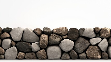 Natural stone wall arrangement home interior decorative elements minimalist design close-up
