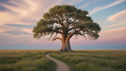 Obraz premium tree in the field