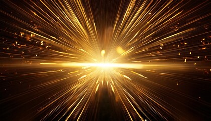abstract background magic light with gold burst gold light