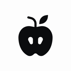 pie apple fruit icon sign vector