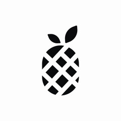 pineapple fruit icon sign vector