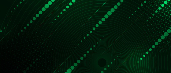 abstract geometric dynamic shapes composition on the green background