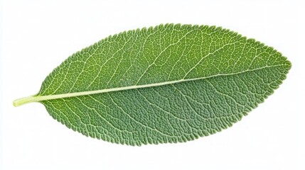 Obraz premium Detailed Close-up of a Sage Leaf