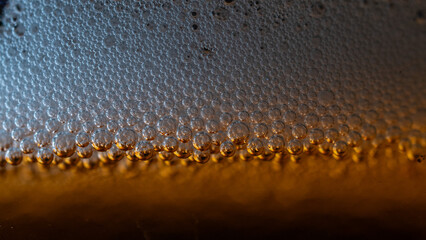 water drops in the glass