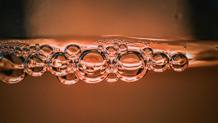 water drops in the glass