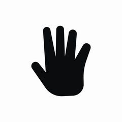open hand icon sign vector