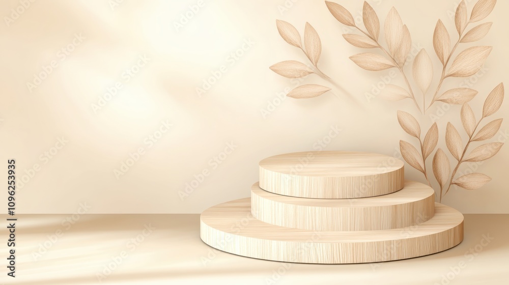 Poster minimalist display stage for home decor studio visual content serene environment modern style