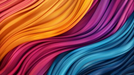 Vibrant flowing waves of color in abstract design.