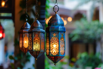 Beautiful greeting card with holiday composition for celebrate Ramadan