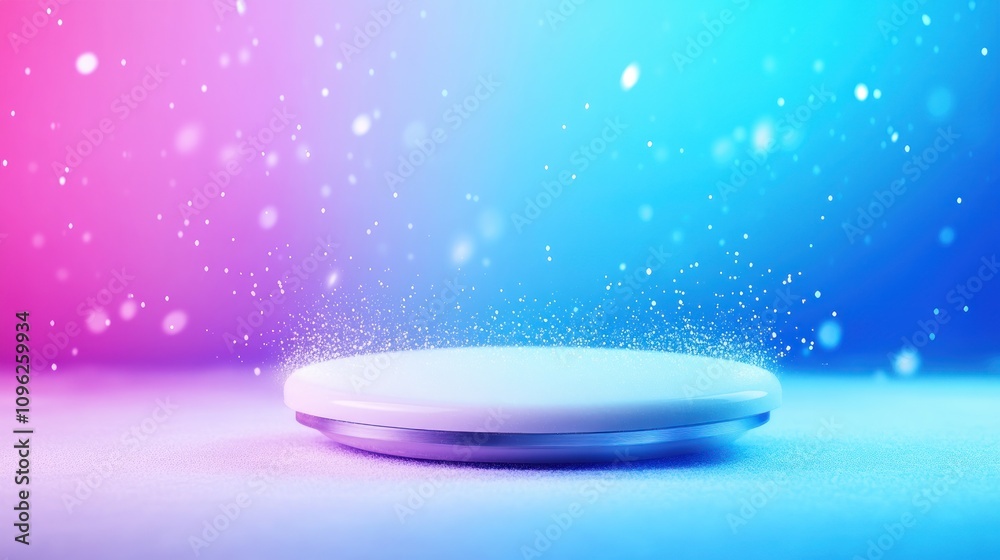 Aufkleber dynamic light showcase studio setting digital art vibrant background futuristic concept