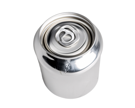a silver can with a ring pull