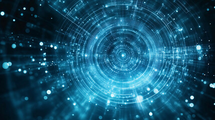 Fototapeta premium Futuristic Abstract Background: Neon Circuit Board Design for Technology-Themed Wallpaper