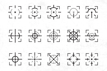 crosshair target scope set vector design templates