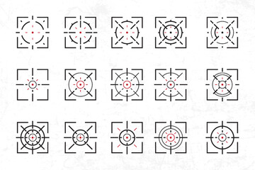 crosshair target scope set vector design templates