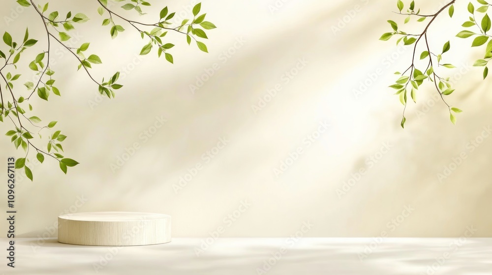 Aufkleber nature-inspired greenery display indoor setting minimalist design calm environment