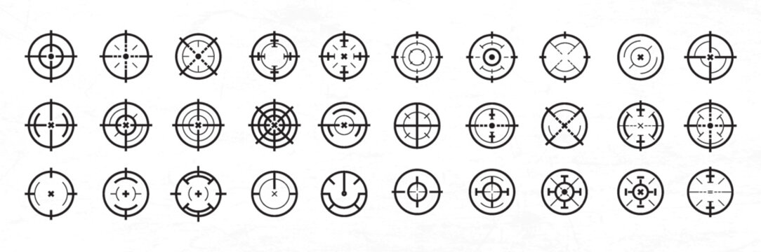 crosshair target scope set vector design templates