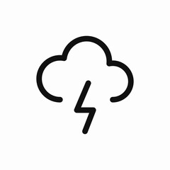 cloud lightning icon sign vector