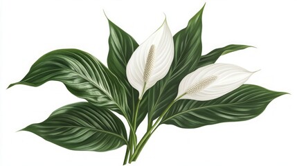 Obraz premium Elegant Peace Lily Arrangement
