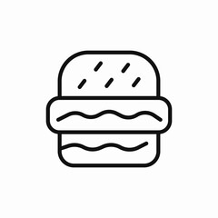 hamburger fast food icon sign vector