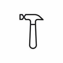 hammer tool icon sign vector