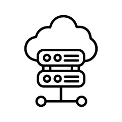 Cloud Server Vector Icon