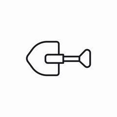 shovel dig icon sign vector