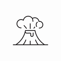 vulcano mountain icon sign vector