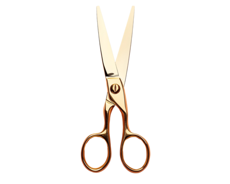 a pair of gold scissors