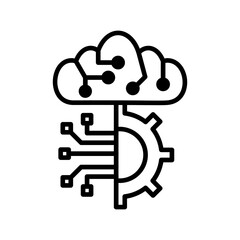 Obraz premium Machine Learning Vector Icon