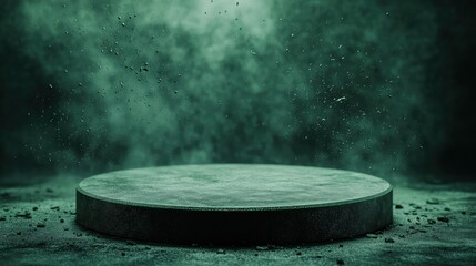 Dynamic green background abstract scene digital art atmospheric effects captivating view