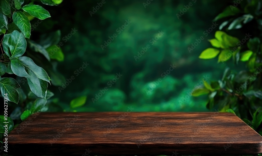 Poster Natural greenery display forest background photo studio tranquil setting close-up view nature vibes