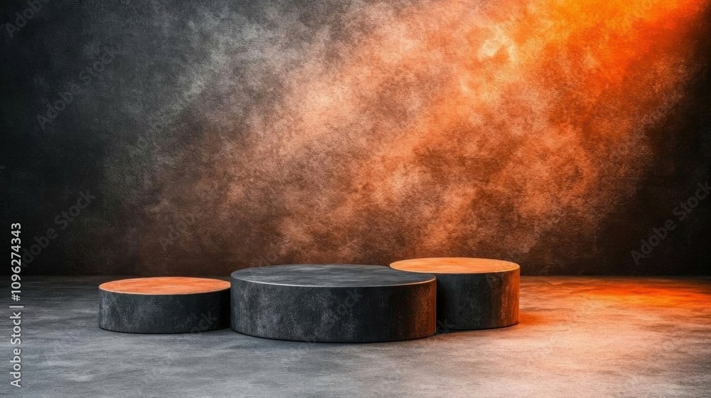 Poster dynamic stage setup photography studio visual composition dramatic lighting artistic perspective