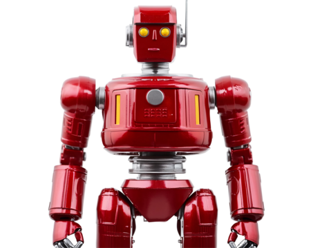 a red robot toy