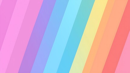 Obraz premium Vibrant and Colorful Geometric Background with Diagonal Stripes in Pastel Shades for Creative Design and Artistic Projects