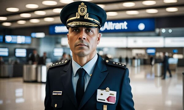 Customs agent at the airport.